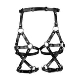 Maxbell PU Leather Body Harness Waist Belt Leg Garter Punk Gothic Suspenders Strap