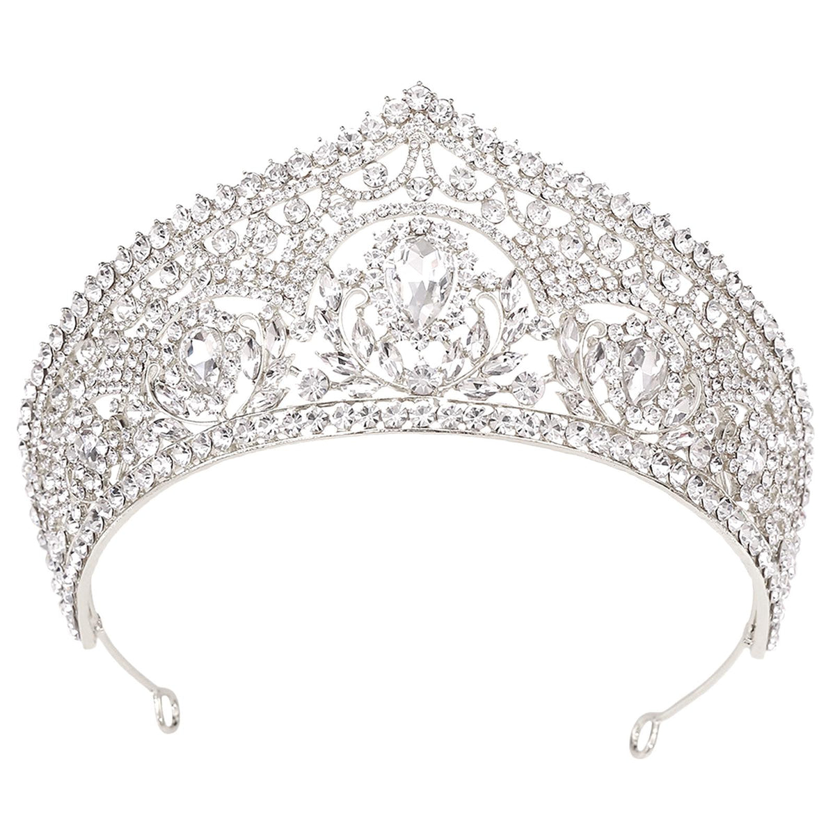 Maxbell Bridal Crown Headpieces Pageant Headpiece for festival Birthday White