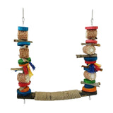Maxbell Bird Swing Stand Multicolor Bird Perch Cage Accessories for Parakeet Macaw