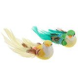 Max 2pcs Artificial Birds Feather Foam Simulation Birds Home Decor without Clip