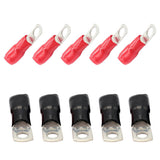 Max Maxb 10x Copper Tube Terminals Battery Welding Cable Lug Ring Crimp w/ Caps 35mm²