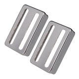 Max 2pcs Brass Humbucker Pickup Cover Two-line for Electric Guitar Parts Silver