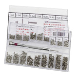 Maxbell 500pcs Tiny Screws Nuts + Screwdriver Watch Electronics Eyeglasses Screws