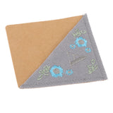 Maxbell Flower Letter Embroidery Bookmark Book Marker Clip Page Stitched Corner Winter A