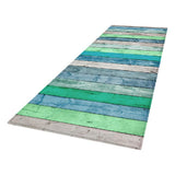 Max Rustic Runner Rug Floor Mat Modern Home Strip Rug Blue(60x180cm)