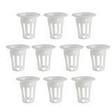 Max 10Pcs Mesh Pot Net Cup Basket Hydroponic Plant Grow Round 34x17x35mm