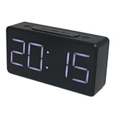 Max Led Digital Alarm Clock USB Port/Battery Operated Alarm Clocks Bedside Black