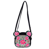 Max Yunnan Ethnic Flower Embroidery Ethnic Canvas Women Shoulder Bag Red