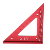 Maxbell Aluminum Alloy Triangle Square Ruler Angle Measuring Tool 12.8x18cm