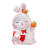 Maxbell Small Rabbit Piggy Bank Unbreakable Collection for Home Decoration Gift Lucky Rabbit L