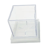 Maxbell Clear Square Display Case Baseball Display Case for Doll Living Room Jewelry Clear Bottom