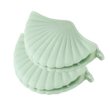 Maxbell 2x Silicone Oven Mitts Hanging Hole Design for Grilling Baking Barbecue Green