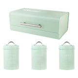 Maxbell 4x Large-Capacity Bread Box Set Storage Box for Food Sugar Pastries Green