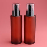 Maxbell 2pcs Empty Spray Pump Bottle Refillable Emulsion Lotions Bottle Glass 100ml