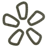 Maxbell 5Pcs Outdoor Carabiners Backpack Hook Snap Keychain D-Ring Buckle Army Green