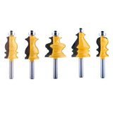 Max 5pcs 8mm Schacht Behuizing & Base Molding Router Bit Set Woodworking Tools