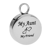 Maxbell Stainless Steel Locket Urn Pendant Memorial Cremation Ash Holder Aunt