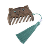 Maxbell Mini hair combs Fine Tooth Handmade Small Wooden Comb Short Hair Comb Tiger