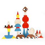 Maxbell 48 PCS Beech Wooden Building Blocks Balance Stacking Game Educational Toy