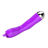 Maxbell Female Electric Vibrator Massager w/Tongue Licking Clitoral Nipples Purple