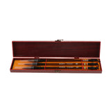 Max 3 Pieces Calligraphy Brush Pen Chinese Traditional Writing Painting Gift Box