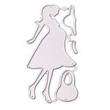 DIY Elegant Lady Metal Cutting Dies Stencils Scrapbooking Craft Embossing Card Template Gift Album Decoration fit for Paper, Cardstock, Chipboard, Specialty Paper, 9.3 x 4 cm / 3.66 x 0.16 inches - Aladdin Shoppers