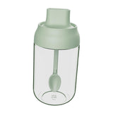 Maxbell Spice Jar with Spoons Sugar Pots 250ml Salt Dispenser for Restaurant Green