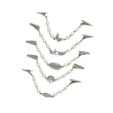 Maxbell 5x Sweater Clips with Chain Chic Cardigan Collar Clips for Girls Women Party