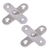 Maxbell 2Pcs Stainless Steel Concealed 360 Degree Rotary Hinge Revolving Door Hinge