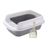 Maxbell Cat Litter Box Potty Toilet Removable Large Pet Litter Tray Easy to Clean Medium Gray