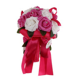 Maxbell Wedding Bridal Artificial Foam Roses Flower Bouquet Wedding Decor  H