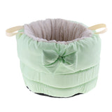 Max Washable Round Dog Cat Bed Warm Winter Nest for Small Animals  Green Tea