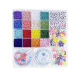 Maxbell Colorful Beads Kit Accessories Decorative Bracelets Artist Ornament DIY