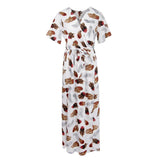 Maxbell Women Floral Split Long Dresses Beach Maxi Dress Tea Dress L Feather