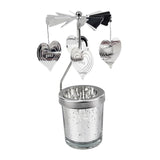 Maxbell Spinning Tea Light Candle Holder Rotating Candlestick for Festive Wedding Heart