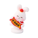 Maxbell Miniature Bunny Figurines Ornament for Shelf Decoration Cake Topper Decor Style A