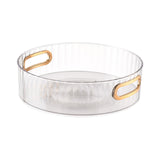 Maxbell Turntable Cupboard Organizer Vanity Tray Candle Holder Tray for Home White