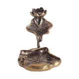Maxbell Backflow Incense Burner Lotus Shape Statue for Home Living Room Ornament