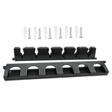 Maxbell Fishing Pole Holder 6 Slots Wall Mount EVA Foam Grip Durable for Indoor Home Black