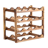 Maxbell Modern Bottle Rack Freestanding Display Shelf Stand for basement 4 Tier