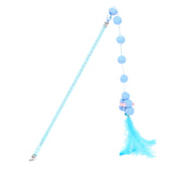 Maxbell Cat Teaser Interactive Toy Exercising IQ Improving Funny Teasing Wand Blue