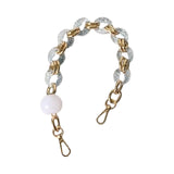 Maxbell Fashion Replacement Chain Strap for Shoulder Bag Making Accessories with Bead 64cm