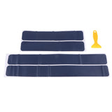 Max 4PCS Carbon Fiber Car Door Sill Scuff Plate Cover Anti Scratch Sticker Blue