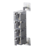 Max Wall Mounted Rotatable Revolving Spice Rack Cruet Rack 4 Layer Gray