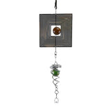 Maxbell Modern Simple Metal Wind Chimes Outdoor Home Decor 2 types w/ bead Square