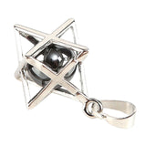 Maxbell Hexagram Pendant Decors Collectibles Fashion Pendant Charm for Business Work Gray