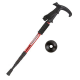 Maxbell Aluminum Telescopic Elderly Walking Cane Anti Rust Anti Slip Rubber Handle Red