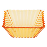 Max Acrylic Salad Fruit Dessert Candy Snack Dish Bowl Holder Tray Basket Orange