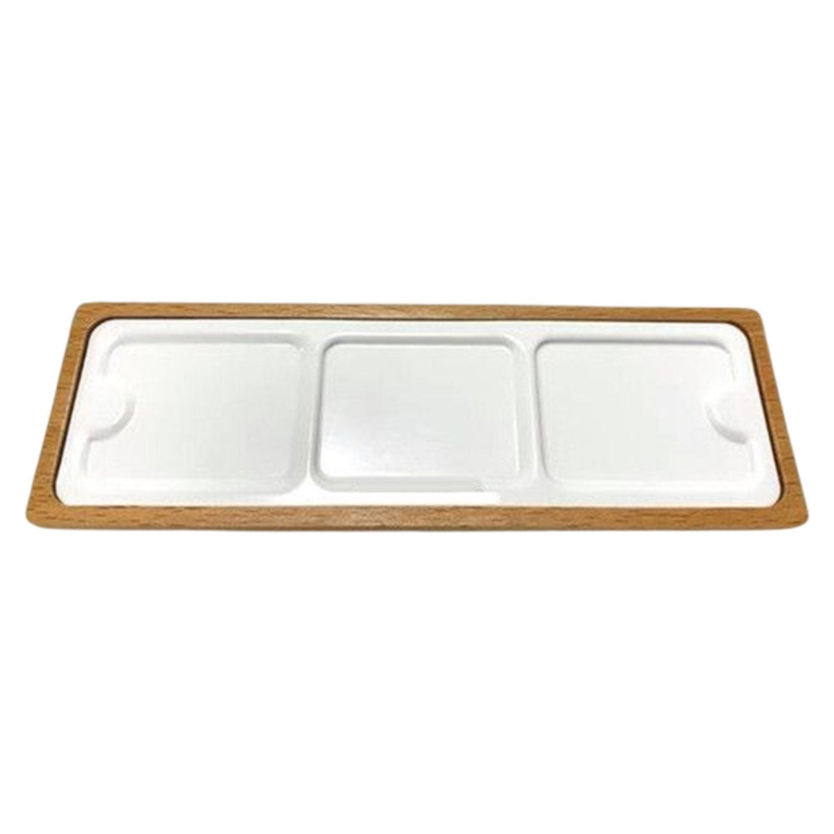 Maxbell 3 Grids Color Pallet Crafts Mixing Tray Creative Art Holder Poster Wooden