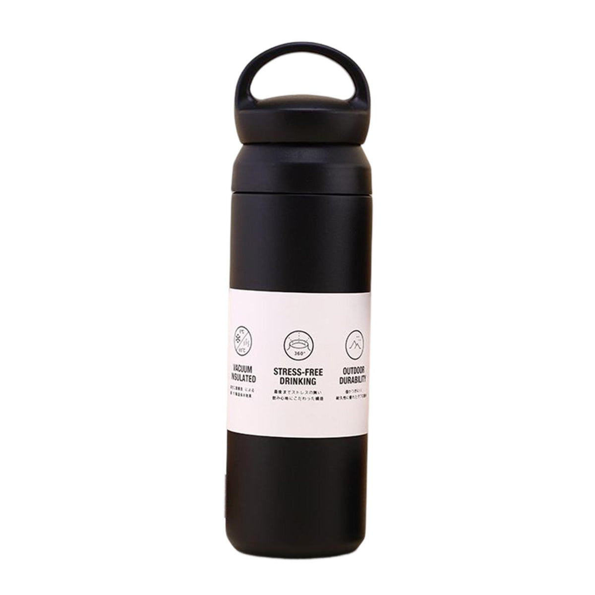 Maxbell Thermal Flask Heat Preservation Mug Insulated Bottle for Hiking Biking Black